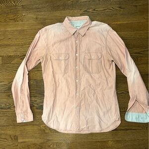 Dockers "Riviera Club" Long Sleeve Button Down - Pink Chambray - Medium